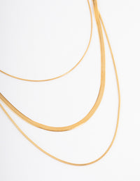 Gold Plated Max Width Snake Layered Necklace - link has visual effect only