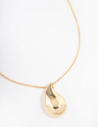 Gold Plated Box Chain Drop Necklace - link has visual effect only