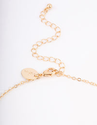 Gold Diamante Butterfly Disc Necklace - link has visual effect only