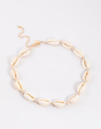 Gold Cowrie Shell Choker - link has visual effect only