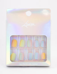 Tweens Rainbow Gradient Press On Nails - link has visual effect only