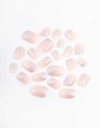 Tweens Blush Glitter Press On Nails - link has visual effect only