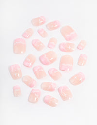 Tweens Pink Star & Cloud Press On Nails - link has visual effect only