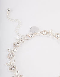 Silver Diamante Flower Bracelet - link has visual effect only