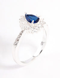 Silver Plated Regal Pear Ring - link has visual effect only