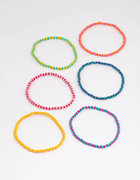 Beaded Multi Coloured Stretch Bracelet Pack - link has visual effect only