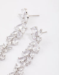 Rhodium Petal Drop Earrings - link has visual effect only