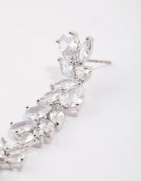 Rhodium Petal Drop Earrings - link has visual effect only