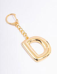 Gold Plated Letter 'D' Initial Key Ring - link has visual effect only