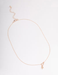 Rose Gold Heart Threader Necklace - link has visual effect only