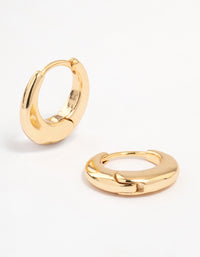 Gold Plated Mini Classic Graduated Huggie Earrings - link has visual effect only