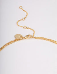 Gold Plated Layer Bar & Cross Layered Necklace - link has visual effect only