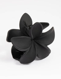 Plastic Black Tropical Flower Claw Clip - link has visual effect only