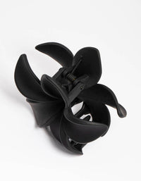 Plastic Black Tropical Flower Claw Clip - link has visual effect only