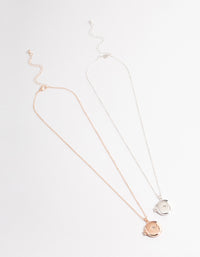 Mixed Metal Star Diamante Locket Necklace Pack - link has visual effect only