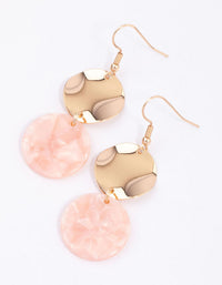 Blush Acrylic Disc Drop Earrings - link has visual effect only