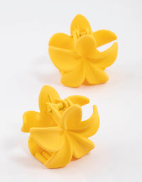 Yellow Hibiscus Hair Claw Clip Pack - link has visual effect only