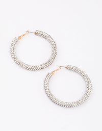 Gold Crust Hoop Earrings 40mm - link has visual effect only