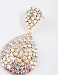 Gold Dazzling Pear Drop Earrings - link has visual effect only