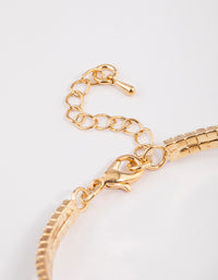 Gold Lattice Cup Chain Hand Chain - link has visual effect only