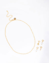 Letter 'T' Gold Plated Initial Customisable Charm Necklace - link has visual effect only