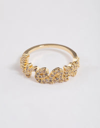 Gold Plated Dream Script Ring - link has visual effect only