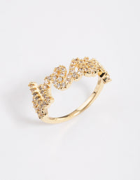 Gold Plated Dream Script Ring - link has visual effect only