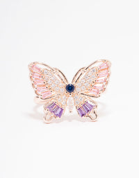 Rose Gold Cute Butterly Ring - link has visual effect only