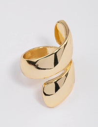 Gold Plated Classic Chunky Wrapped Ring - link has visual effect only