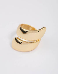 Gold Plated Classic Chunky Wrapped Ring - link has visual effect only