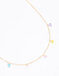 Gold Mixed Teardrop Stone Necklace - link has visual effect only