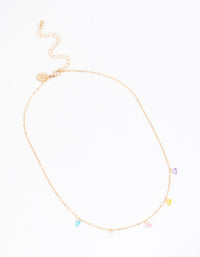 Gold Mixed Teardrop Stone Necklace - link has visual effect only