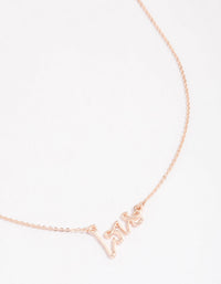 Rose Gold Cursive Love Pendant Necklace - link has visual effect only