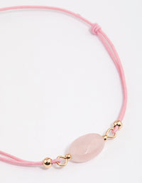 Fabric Mini Semi-Precious Pendant Bracelet - link has visual effect only