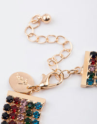 Gold Multi-Row Cupchain Bracelet - link has visual effect only