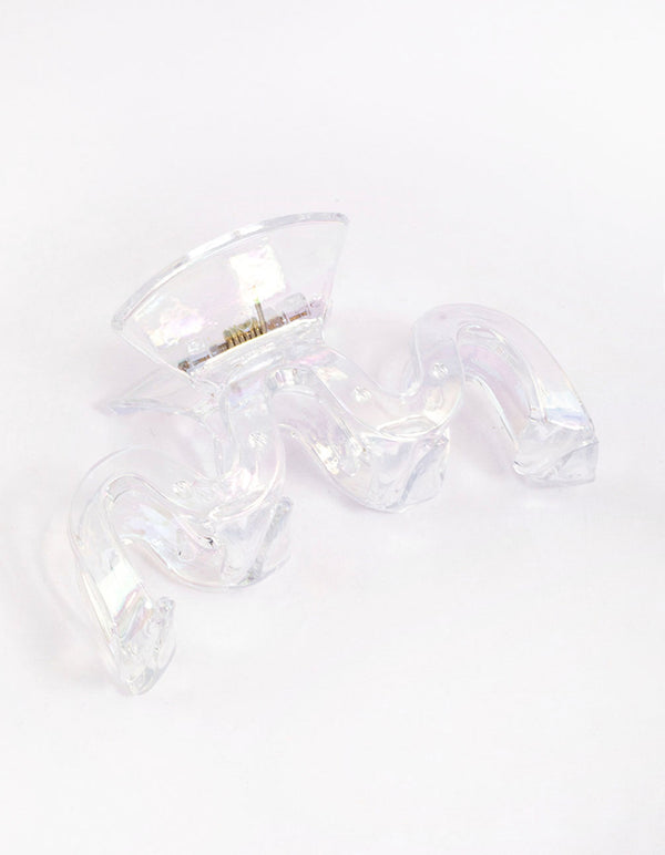 Iridescent Wavy Hair Claw Clip