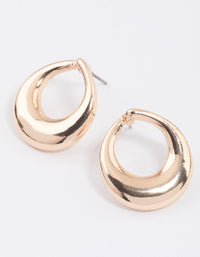 Gold Open Circle Stud Earrings & Polishing Set - link has visual effect only