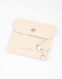 Silver Mini Bubble Huggie Earrings & Polishing Set - link has visual effect only