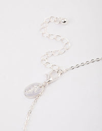 Silver Linked Heart Necklace & Polishing Set - link has visual effect only