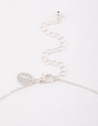 Silver Double Row Pearl Chain Necklace & Polishing Set - link has visual effect only