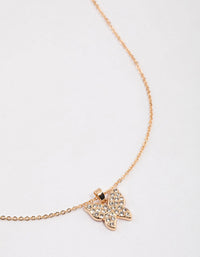 Gold Pave Butterfly Necklace & Polishing Set - link has visual effect only