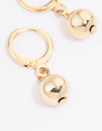 Gold Small Classic Ball Huggie Earrings - link has visual effect only