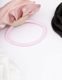 Fabric Rose Hair Tie 3-Pack - link has visual effect only