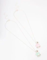 Kids Silver Shell Pendant Necklace Pack - link has visual effect only