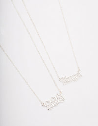 Silver Plated Angel Number '888' Necklace Pack - link has visual effect only