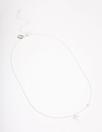 Silver Plated Aries Necklace With Cubic Zirconia Pendant - link has visual effect only