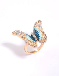 Gold Grand Butterfly Cocktail Ring - link has visual effect only