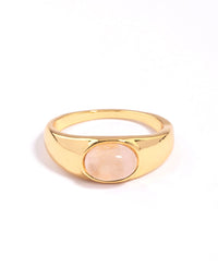 Gold Plated Oval Signet Ring - link has visual effect only