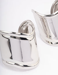 Rhodium Statement Large Wrist Cuffs - link has visual effect only