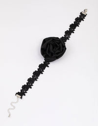 Fabric Black Multi Corsage Choker - link has visual effect only